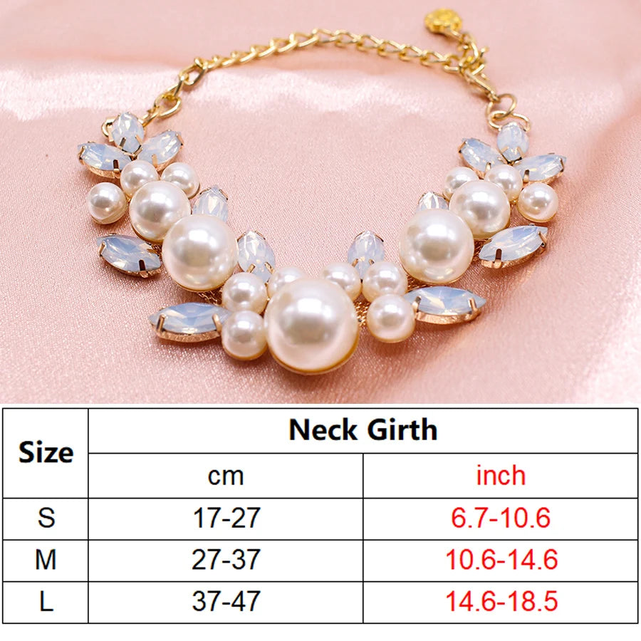 Pet Wedding Pearls Collar