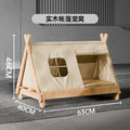 Cat Bed with Window Wooden Cat Tent